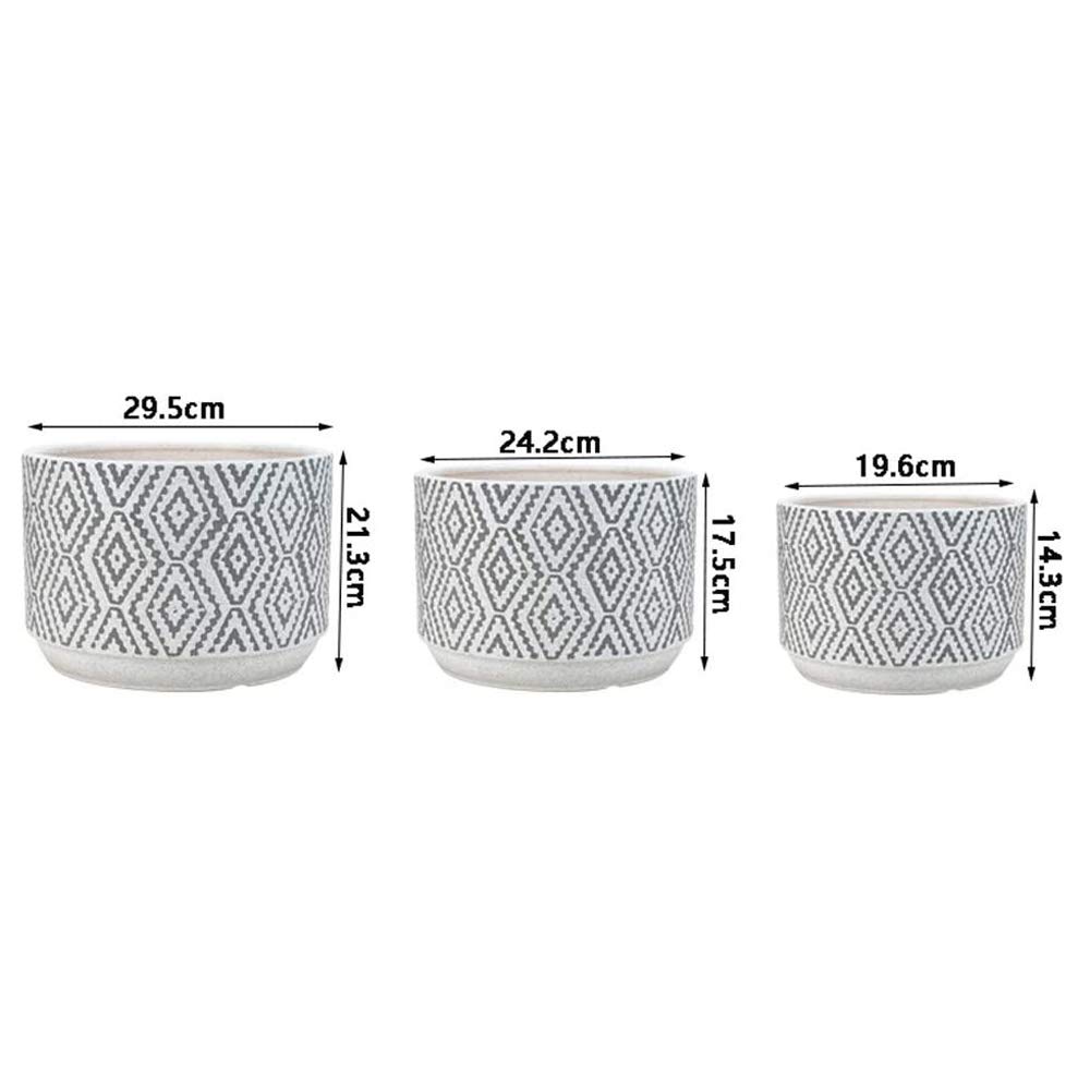 Siatka Ceramiczna Wewnętrzna Doniczka Ceramiczna Duża Gruba Oddychająca Roślina Podłogowa Doniczka Na Biurko Szkliwiona Ceramika Doniczka Ceramiczna Biała Doni,White,19.6CM