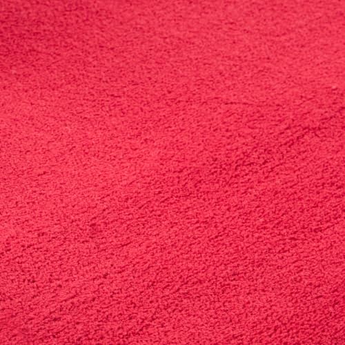 HomebyHome Waschbarer Kurzflor Teppich Läufer 80 x 150 cm Rot modern einfarbig und weich maschinenwaschbar pflegeleicht für Flur Eingang… – Ansicht 7