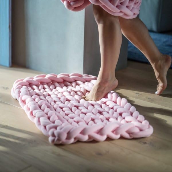 Gomitolo Cotone Per Uncinetto Roving fai-da-te 500G, lana di cotone, filato all'uncinetto, coperta morbida for roving a braccio largo, filo spesso lavorato a maglia e filato a mano Filo Per Uncinetto