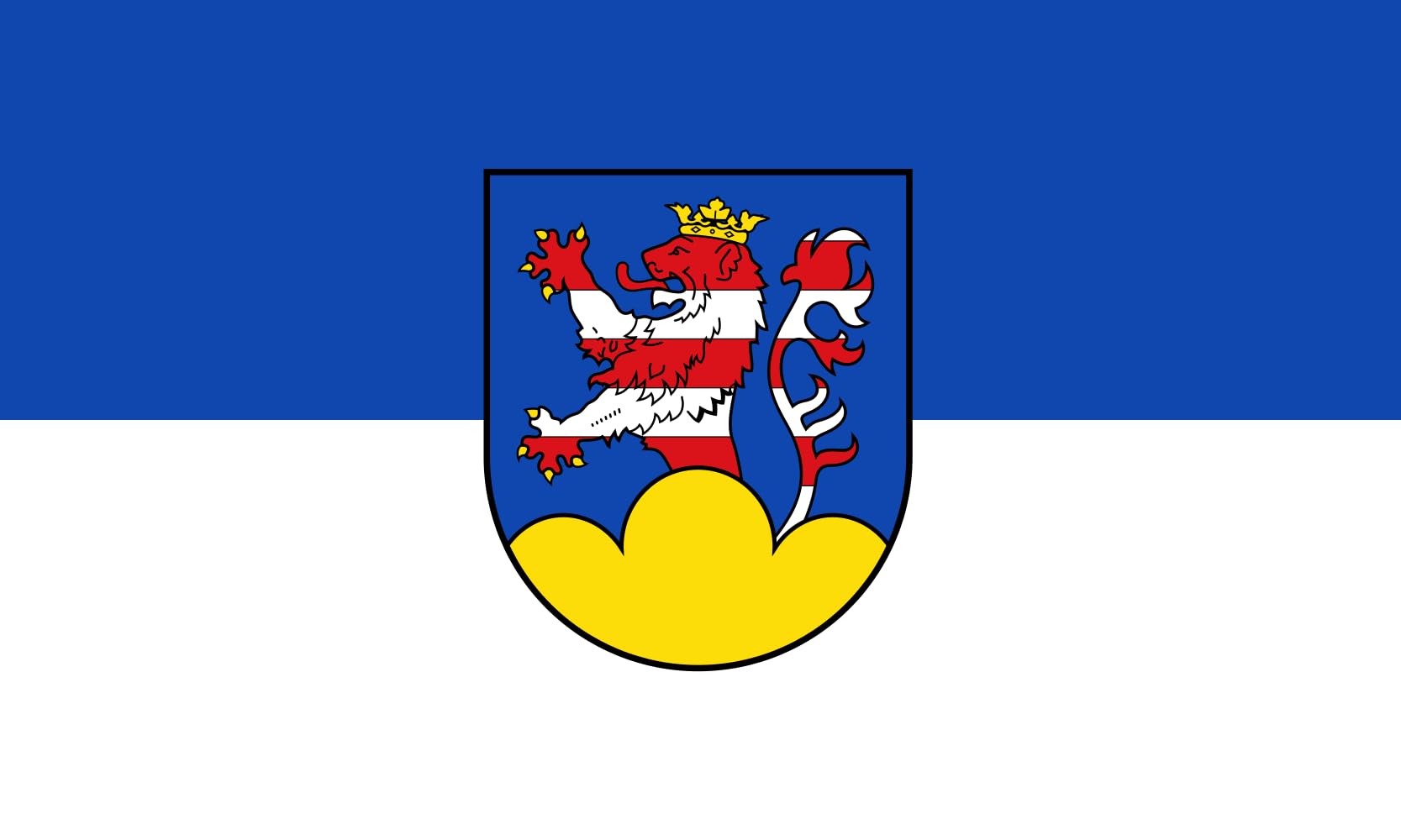 Drapeau Frankenberg Eder grand pavillon pour cérémonie de jumelage et célébration