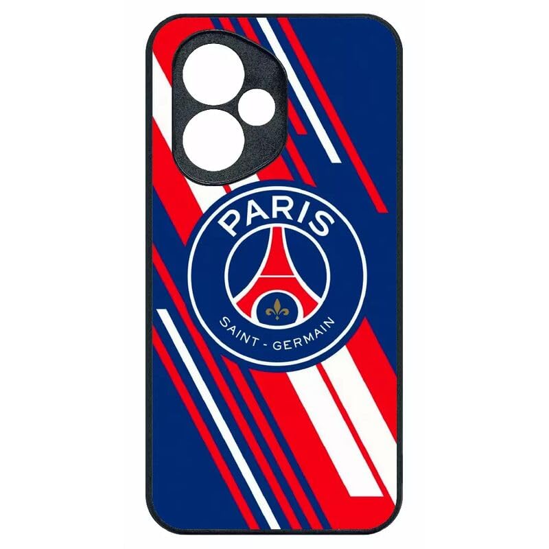 Générique Coque pour Honor 400 5g -Paris PSG Foot Bleu Blanc Rouge - Silicone - Noir