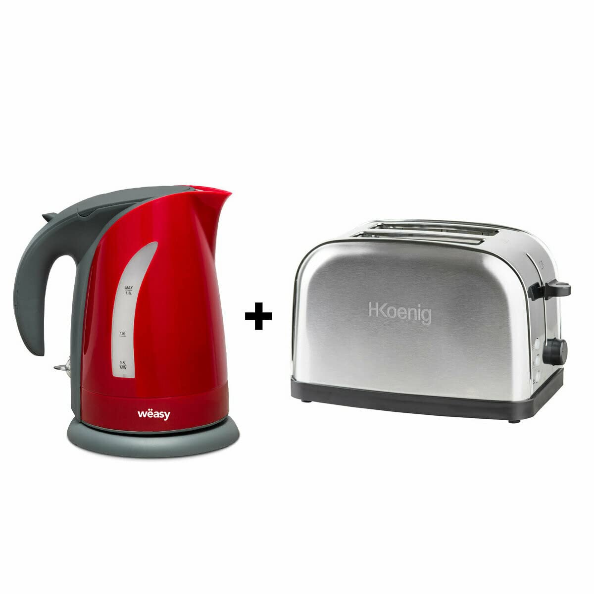 SW8R + TOS7 - Hervidor de agua (1,8 L, 2200 W, incluye rejilla para pan de 2 ranuras)