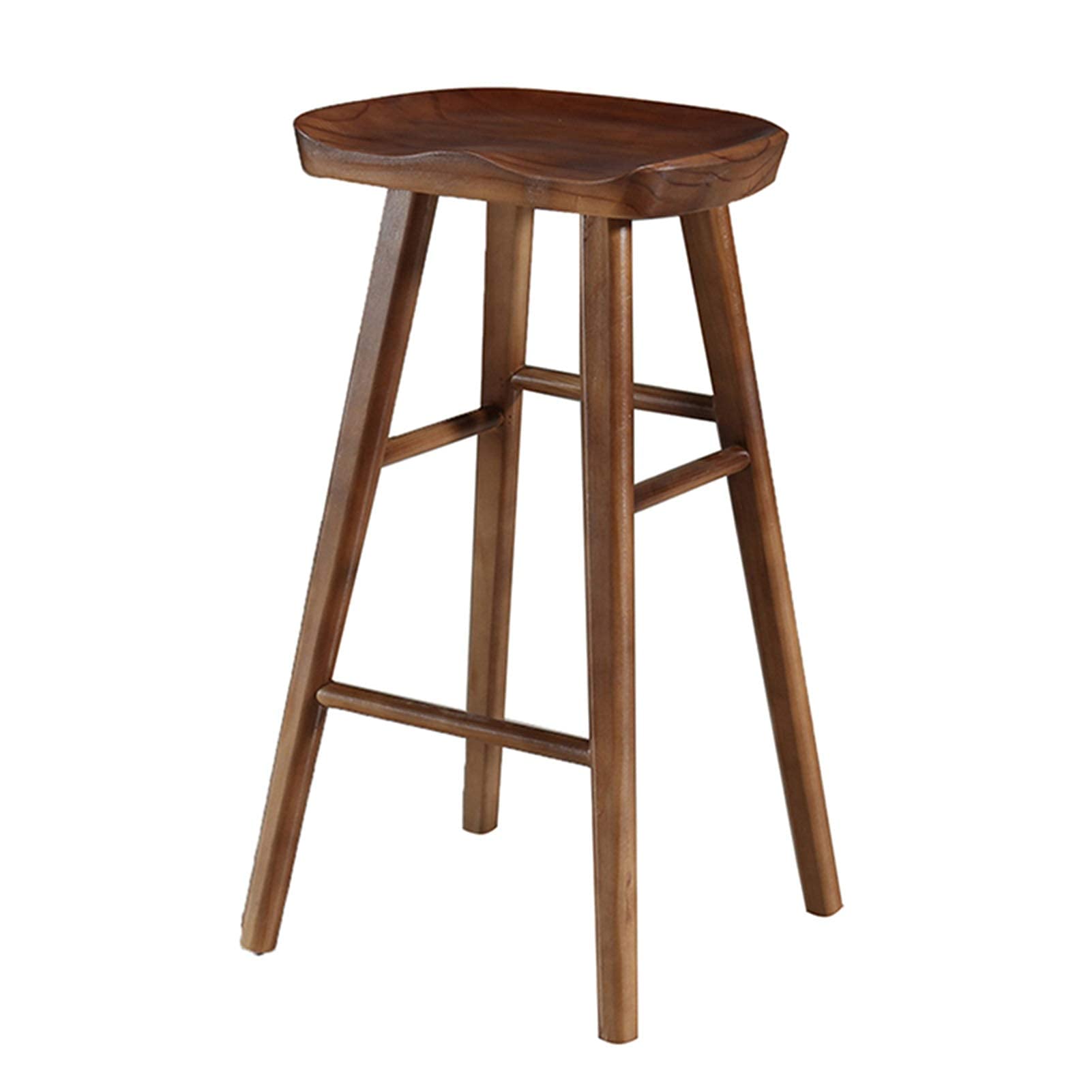 Möbel Pub-Hocker Holz-Barhocker, Home-Barhocker Industrieller Barstuhl für Pub-Küche Thekenhöhe Stuhl/Schwarzer Walnuss/75 cm Star of Light