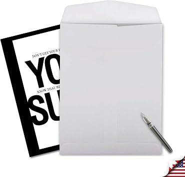 NobleWorks - Extra Large Funny Birthday Greeting Card 8.5 x 11 Inch with Envelope (1 Pack) Oversize Jumbo Bday You Suck J8677