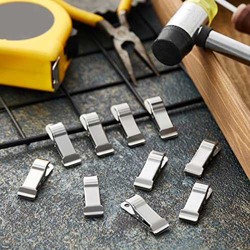 Image of 10 Pcs Metal Mini Clamps Mini Spring Clamp Crocodile Alligator Clips 1 /2 Inch Wide for Work, Smooth Jaw, 5 /16 Inch Capacity (Silver)
