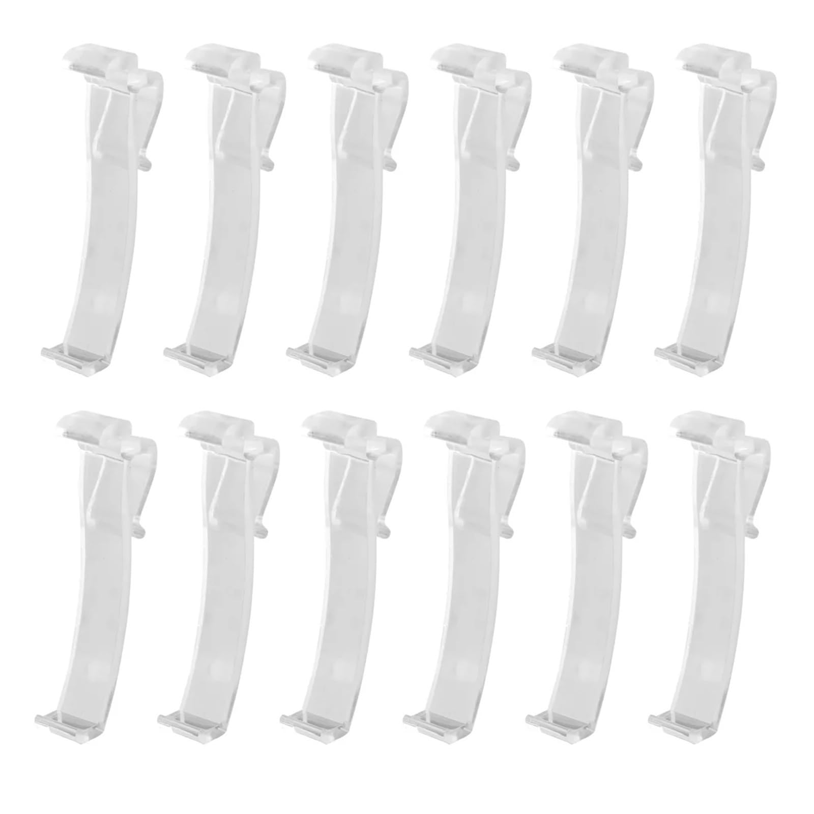 12 Pieces 2.5 Inch Valance Clips Window Blind Clear Plastic Retainer Holder Hidden