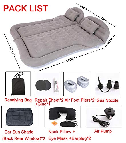 Image of Onirii Inflatable SUV Air Mattress - Thickened Camping Bed for Universal SUV, Truck, and Car Travel - Portable Blow Up Sleeping Pad