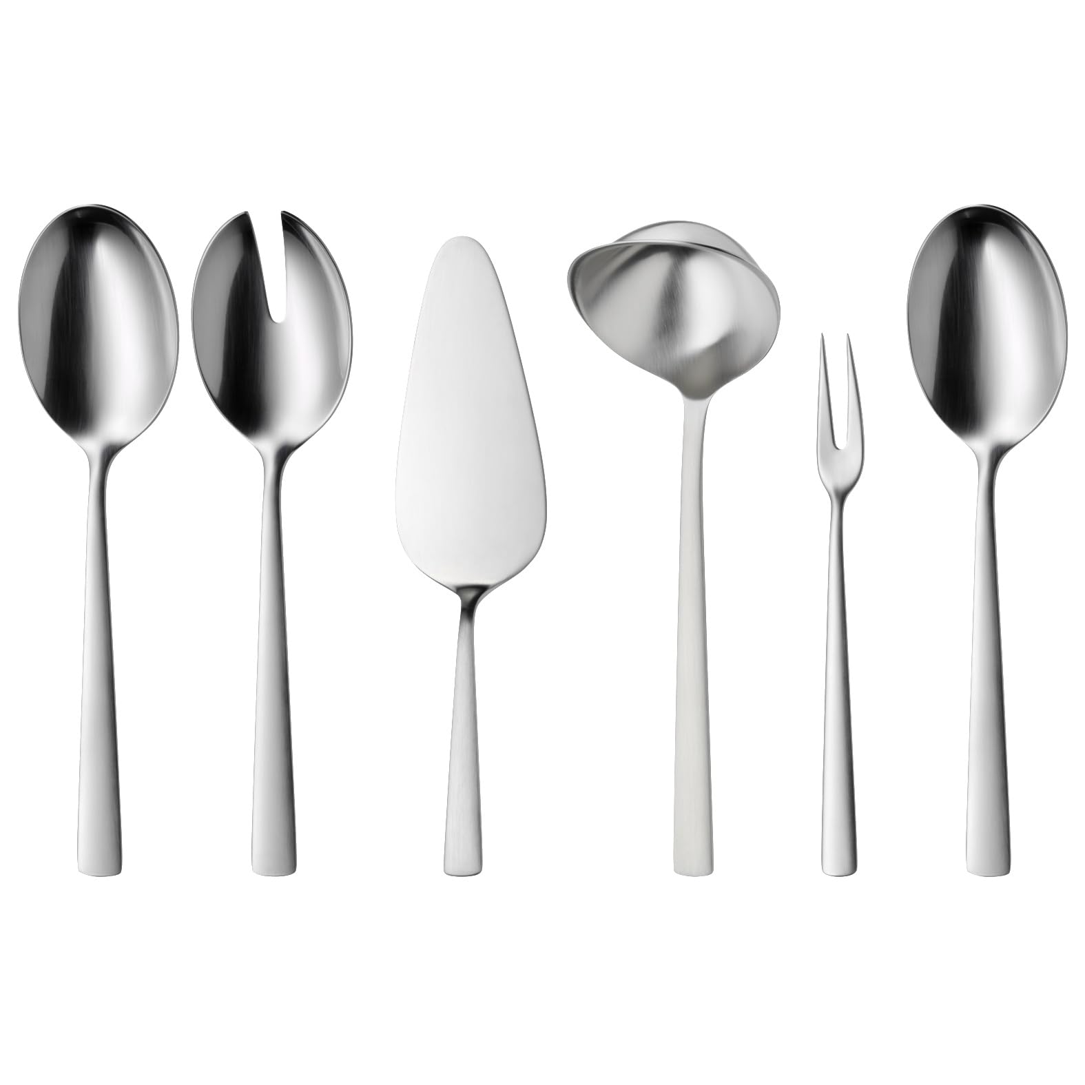 WMF Corvo Serviergabel 20,5 cm, Vorlegegabel, Aufschnittgabel, Cromargan protect Edelstahl mattiert, kratzbeständig, spülmaschinenfest