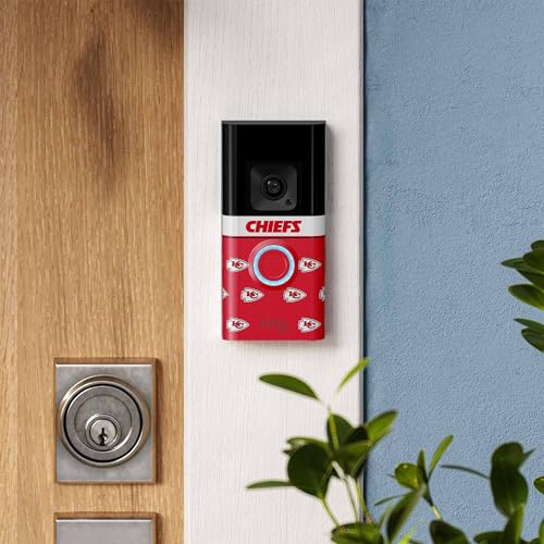 Image of All-New Limited Edition, Official NFL Faceplate for Ring Doorbells - Video Doorbell 3, Video Doorbell 3 Plus, Video Doorbell 4, Battery Doorbell Plus, and Battery Doorbell Pro | Kansas City Chiefs