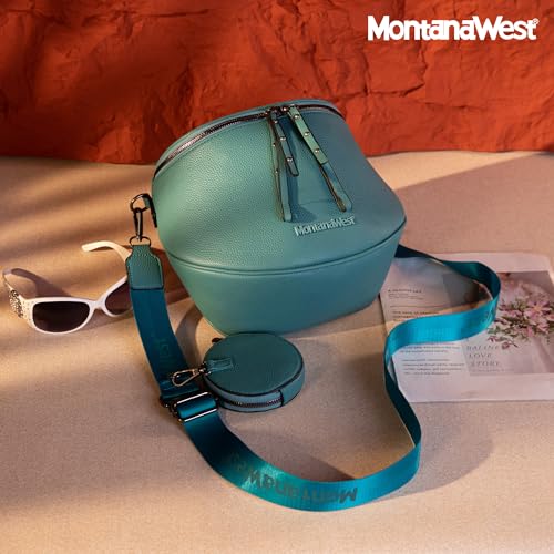 Image of Montana West Crossbody Bag for Women, Large Bum Bag Purse Soft Vegan Leather Travel Fanny Pack with Coin Purse