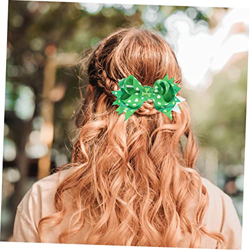 Épingles à cheveux en ruban Saint-Patrick lot de 2 barrettes vertes fête