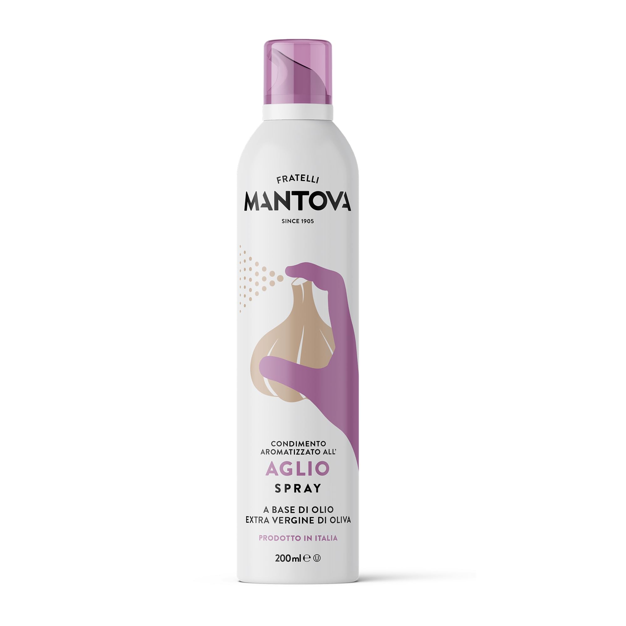 Aglio Spray in Olio Extra Vergine di Oliva 6x200ml - Olio Spray italiano – Sprayleggero – 100% Naturale,100% Leggero, 100% Facile - Con lo spray risparmi fino al 90% di prodotto