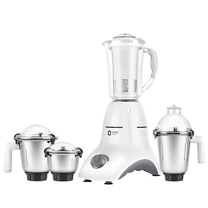 Orient Electric Accord MGAC75G4 750-Watt Mixer Grinder with 4 Jars (White/Grey)