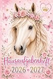 Hausaufgabenheft 2026/2027: Schulplaner für Mädchen | Hausaufgabenplaner für Grundschule und Gymnasium Mit Stundenplan, Notizen und Hausaufgaben übersicht , DIN A5, | Pferd