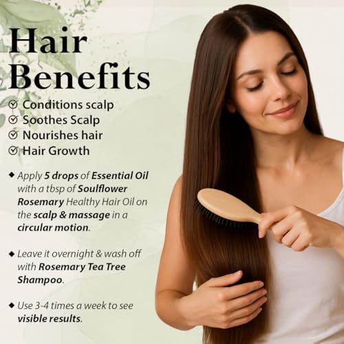 Image of Rosemary Essential Oil (30ML) - 100% Pure & Organic For Hair Growth, Diffuser, Skin, Dandruff & Scalp Nourishment Alps Goodness Rosemary Oil for Hair Regrowth, Face & Aromatherapy