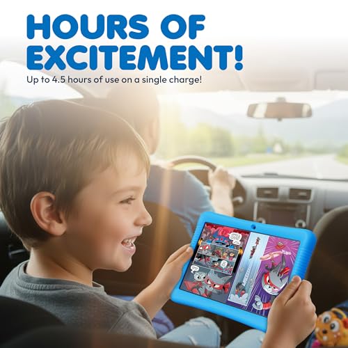 Image of Contixo 10 inch Android Kids Tablet 32GB - Includes Exclusive Games and Educational Apps, Parental Controls, Kid-Proof Case with Kickstand & Stylus - Blue