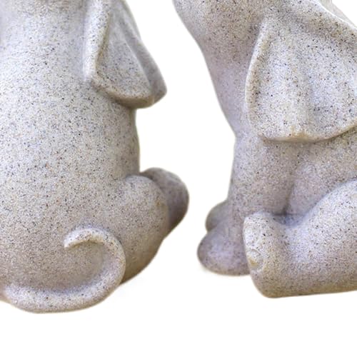 Figurine de couple d'éléphants statue déco maison et bureau