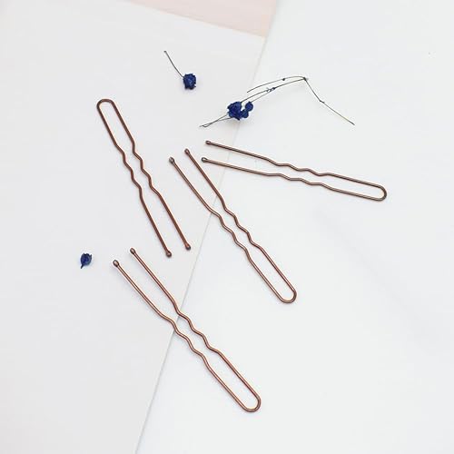 Miniatura 7 de YINGFENG - 330 horquillas para el cabello en forma de U, color marrón, 2.4 pulgadas, para mujeres y niñas, con caja de almacenamiento, accesorios