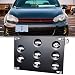GTP Front Bumper Tow Hook License Plate Mounting Bracket Holder Relocator for VW 10-14 Golf, 06-09 R32 GTI, MK5 MK6, 05-10 Jetta, 11-14 Jetta Sportwagon, EOS, 07-14 Audi TT