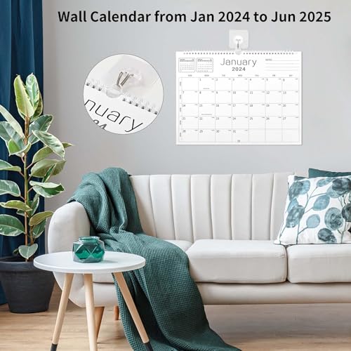 Yinghezu Wall Calendar -Calendar 2024-2025 from Jan. 2024 to Jun. 2025,18 Months Calendar,14.7"×11"Thick Paper with festival Dates and Ruled Blocks for Home or Office New Year and Christmas Gifts - Image 5