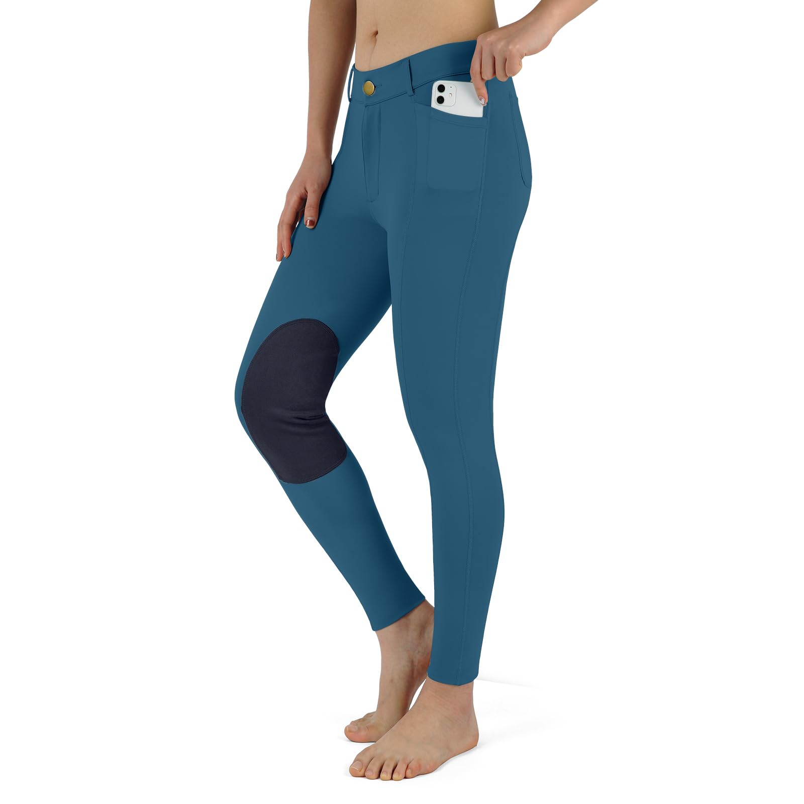 beroy Women's Horse Riding Pants Equestrian Breeches Deep Blue XL