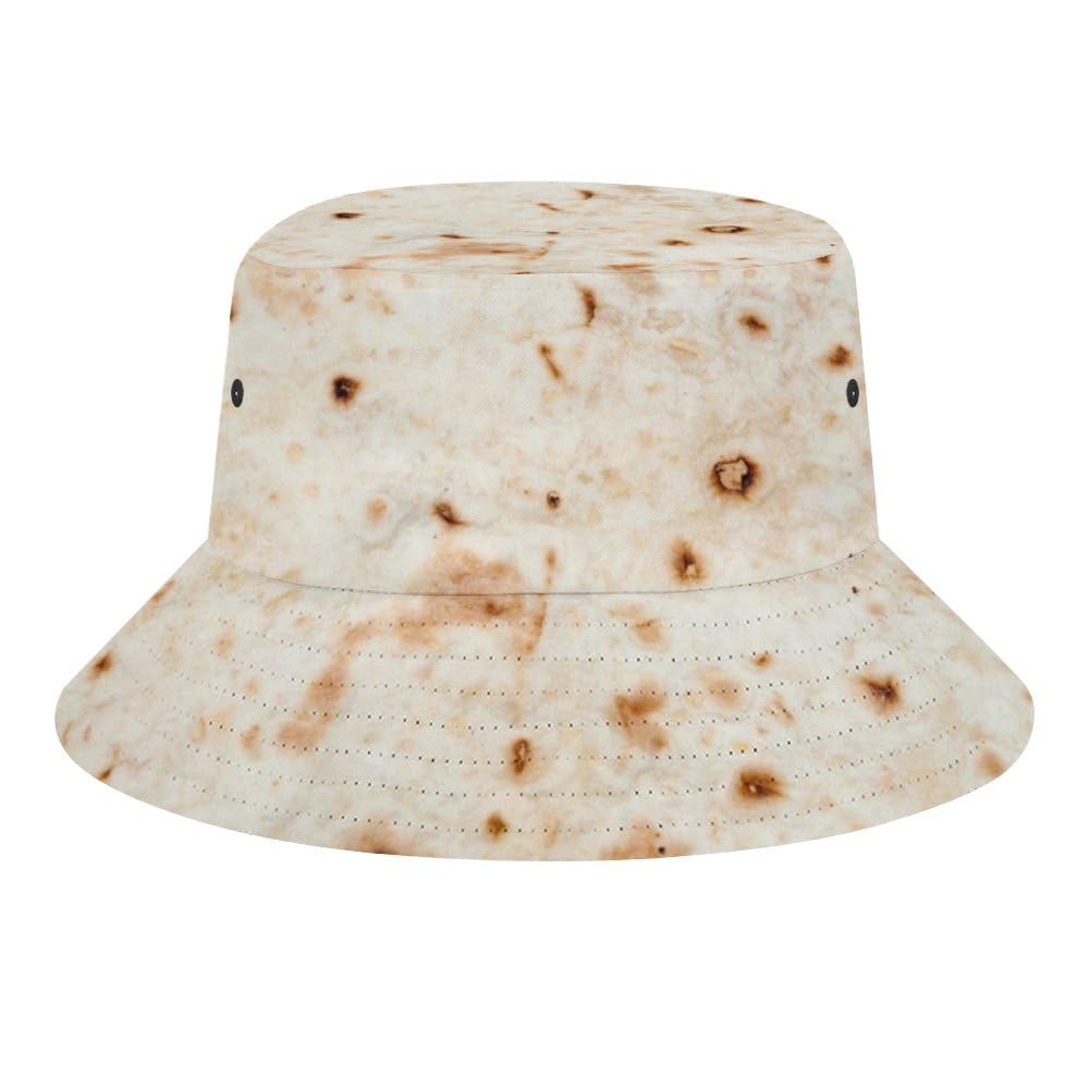 JopaJre Burritos Tortilla Bucket Hat for Women Men Sun Cap Fisherman Hat Packable Beach Caps Travel Outdoor