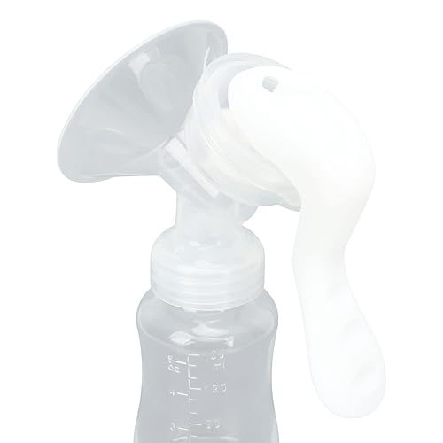 Miniatura 9 de Manual Breast Pump, 150ml Strong Suction Hand Pump Single Hand Breast Pump Portable Breast Milk Catcher Baby Feeding Pump Soft Silicone Breast