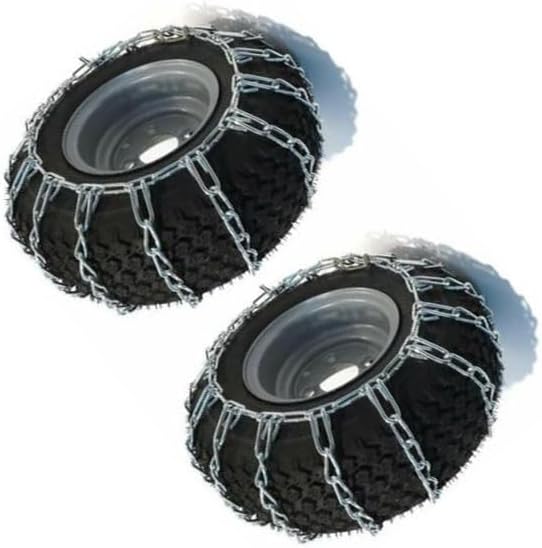 (YPS) PAIR 2 LINK TIRE CHAINS 23X10.5X12 22X11X8 22X11X10 23X10X12 24X9.5X12 FOR UTV + other models