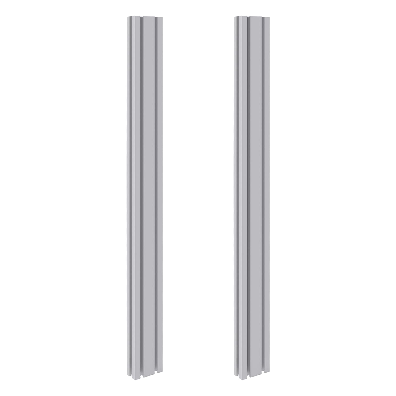 Juego de 2 perfiles de aluminio con ranura en T, 100 x 8 x 4 cm, perfil de extrusión de aluminio 6063, plateado para impresoras 3D, máquinas CNC, construcción de muebles y proyectos de bricolaje