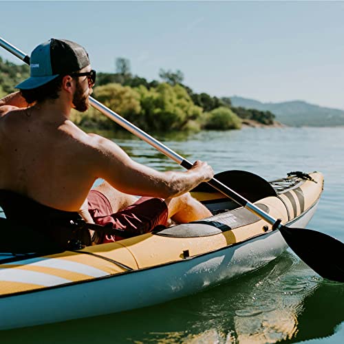 Driftsun Almanor 110 Inflatable Kayak - Yellow Single-Person Recreational Touring Kayak Package Includes Eva Padded Seat With High Back Support, Paddle, Pump And Travel Bag #TOP5