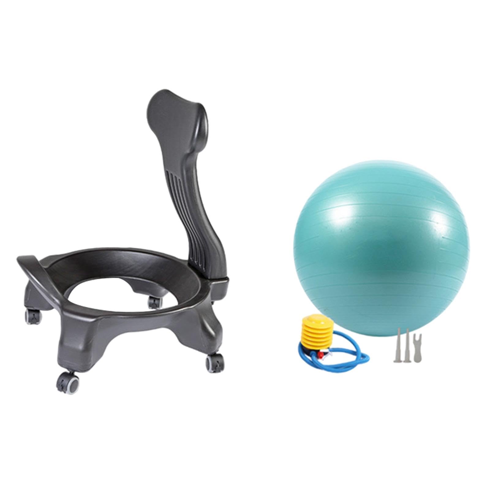 Ball Chair para oficina y casa: asiento ergonómico con ruedas y base de PETG antideslizante 8