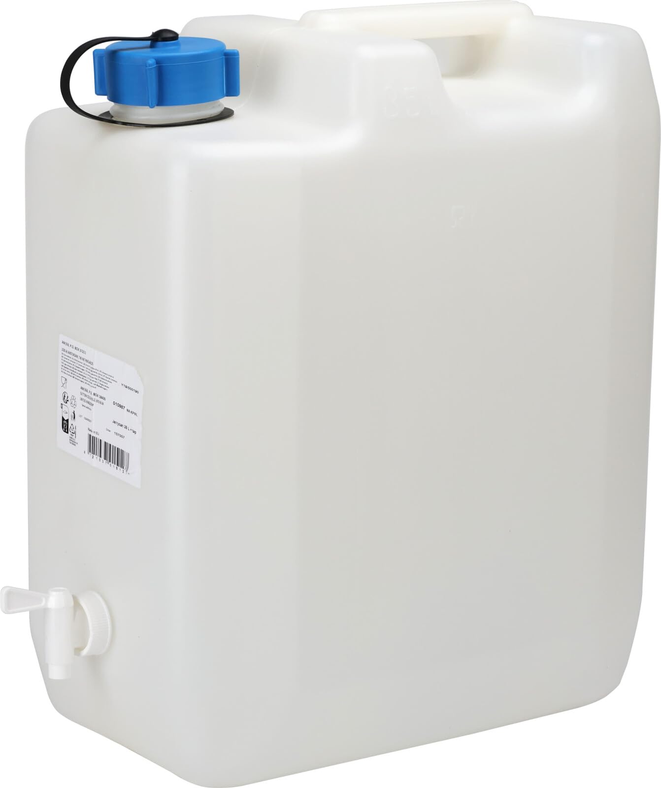 Plastic Water Carrier with Tap & Handle – Food Grade Jerry Can for Camping, Garden & Outdoor Use – Portable Fluid Container (35 Litre)