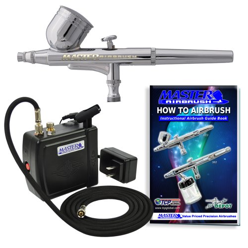 Multi-purpose Airbrush Kit with Mini Compressor, Dual-action Gravity Feed Airbrush and Air Hose