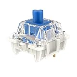 Gateron G Blue Pro 3.0 Pre-lubed Switches 5pin Clicky for MX Mechanical Type Key Gaming Keyboard Switches, SMD RGB Light Plate Mounted Switches (70 Pcs-5pin, Blue)