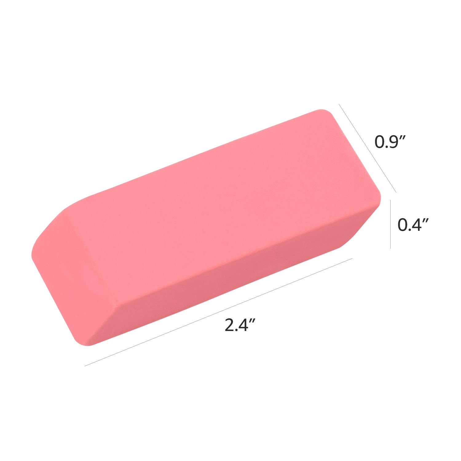 Amazon | Amazonベーシック 消しゴム ピンク 12個入 | スタンダード 