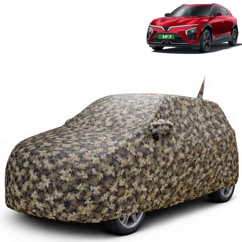 Image of KINGSWAY JungleTech 100% Waterproof Car Cover Only with VinFast VF 7 (Year 2026 Onwards - All Model) | Mirror and Antenna Pockets | Scratchproof | All Weather Car Body Cover