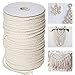Produktbild Macrame Yarn 5 mm x 100 m, Natural Macrame Rope, Premium Cotton Cord, Cotton Yarn, Cotton Rope, 100% Cotton Macrame Cords, Cotton Cord for DIY Crafts, Wall Hanging, Plant Hanger