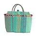 FJZFXKZL Borsa Mare Paglia, Donne Durevole Tessere Borsa da Spiaggia in Tessuto Secchio Borsa Casual Tote Borse Sacchetti Popolari ricevono Pannelli in plastica Intrecciata Cestino Intrecciato