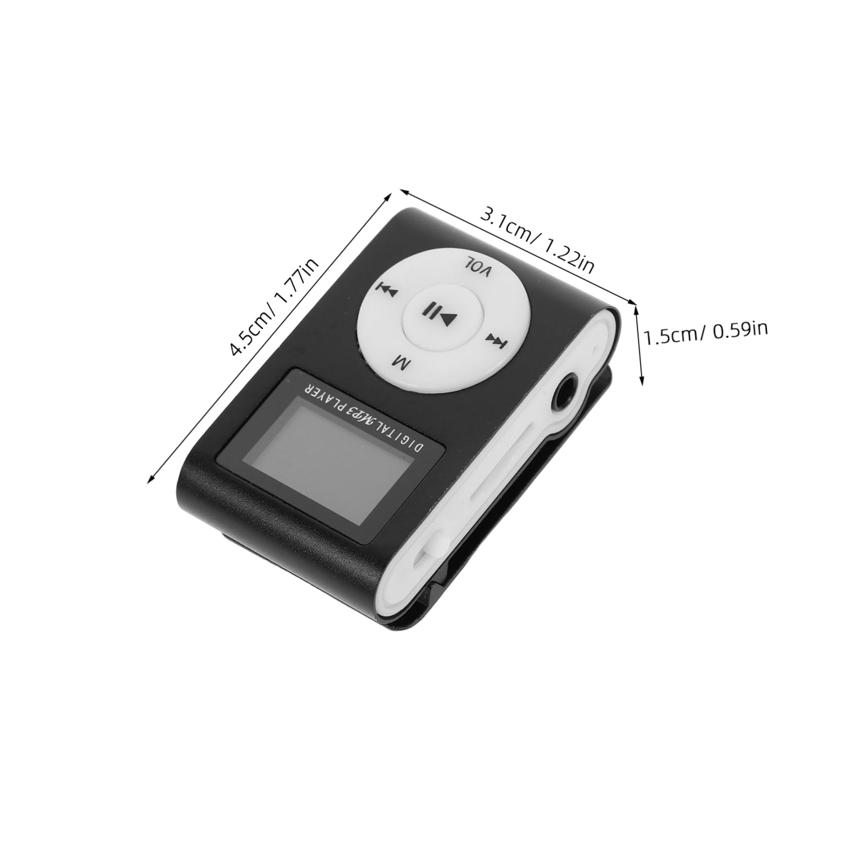 Happyyami 32Gb Mini USB Clip Player with LCD Screen Support Micro Portable Music Player for Easy Carrying Stylish Design with Music Equalizer for Sports and Travel