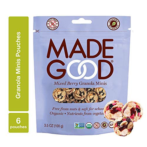 MadeGood Mixed Berry Granola Minis, USDA Certified Organic, Gluten Free & Non-GMO, 3.5 Oz (Pack of 6) - image 1