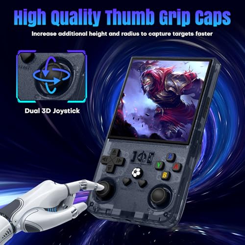 Image of R36MAX Retro Handheld Game Console, 128GB Retro Gaming Console with 4.0 Inch Screen, Portable Video Game Consoles with 4000mAh Battery (128GB-Gray)
