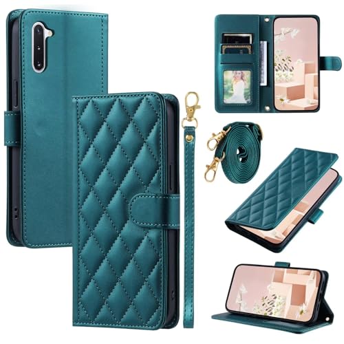 Coque avec Cordon pour Samsung Galaxy Note 10, [Housse en Cuir PU Premium] [Etui à Rabat] [Pochette de Portefeuille], Étui de Protection pour Samsung Galaxy...
