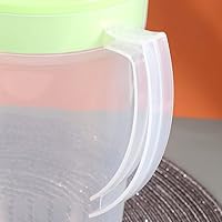 Vista 9 de Hemoton Jarra de plástico para limonada de campamento, jarra de agua de plástico con tapa, agua transparente, té helado, jarra de bebidas