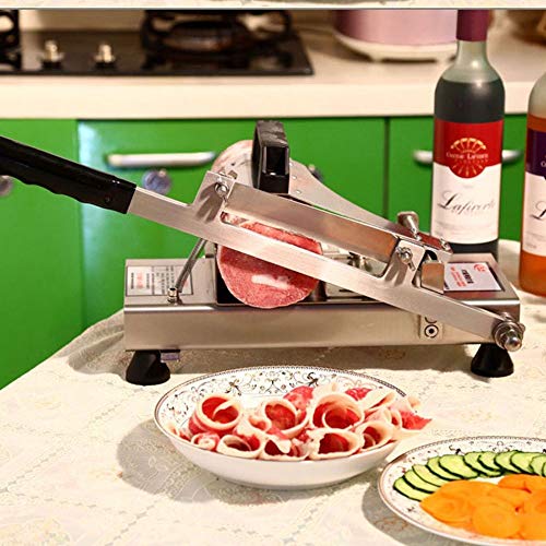 YFGQBCP aufschnittmaschine 304 Edelstahl-Handbuch Gefrorenes Fleisch Slicer Gemüseschneider Home Küche und die… – Bild 3