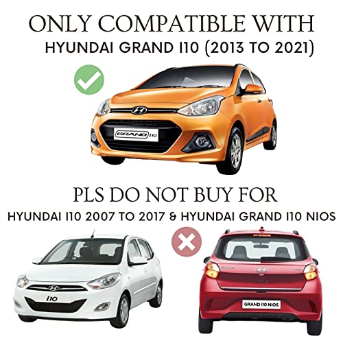 Image of Autofact Magnetic Car Sunshades Compatible with Hyundai Grand I10 Old (2013 to 2019) (Set of 4) - Easy Installation, UV Protection, Keeps Car Cool (Front 2 with Zippers, Rear 2 Without Zippers)