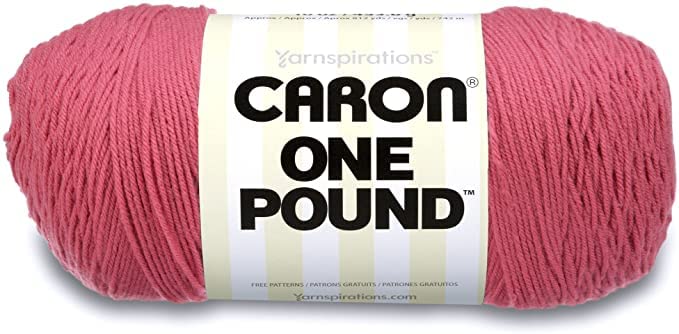 Amazon.com: Caron One Pound Rose Yarn - 2 Pack of 454g/16oz