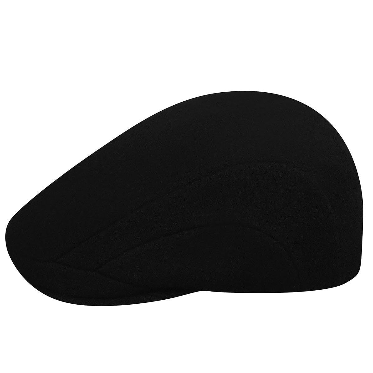 Wool 507 Flat Cap Black