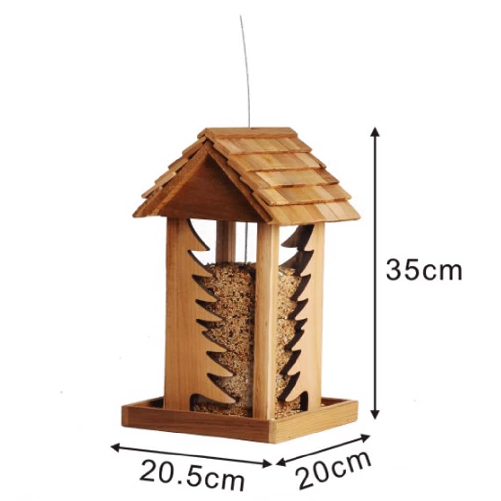 Karmnik dla ptaków Vogels Kantine Wilde Vogel Feeder Blokhuis Vorm Hangende Vogelvoer Zaadkast met Staaldraad voor Balkon Gazon Tuin
