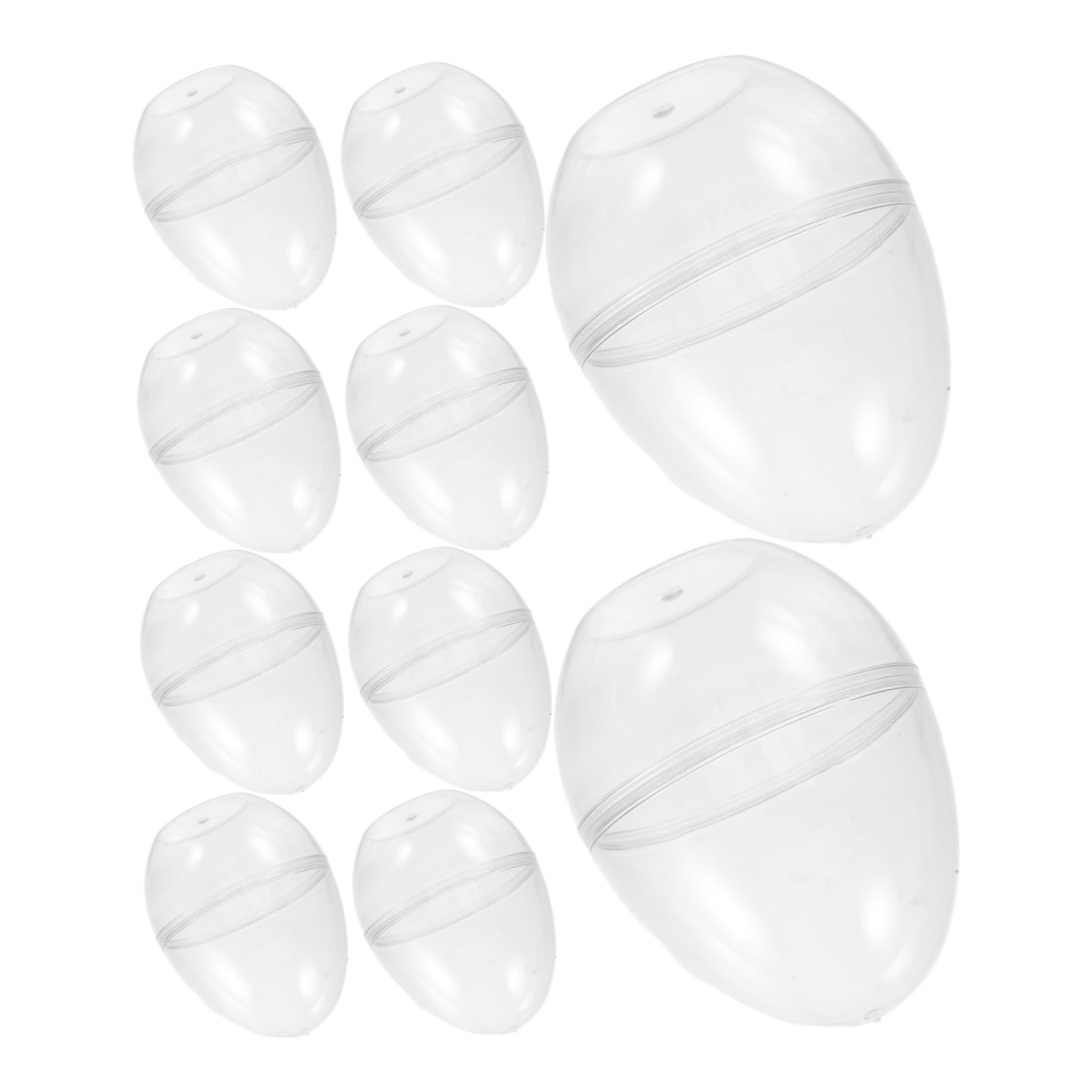 Hemobllo 12pezzi Uova Pasqua Trasparenti in Plastica Riempibili Decorazioni Trasparenti per Confezioni Piatte Bomboniere Pasquali Regali e Decorazioni per Feste