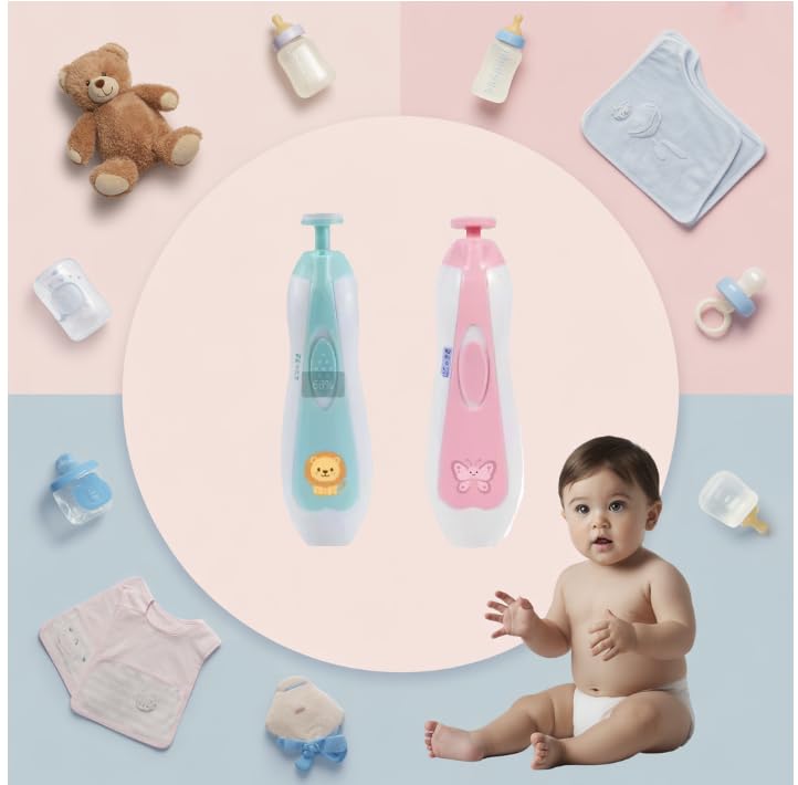 Miniatura 9 de Cortador de uñas seguro para bebés (león), lima de uñas silenciosa y segura para recién nacidos, bebés y niños pequeños, bonito diseño de oso, león